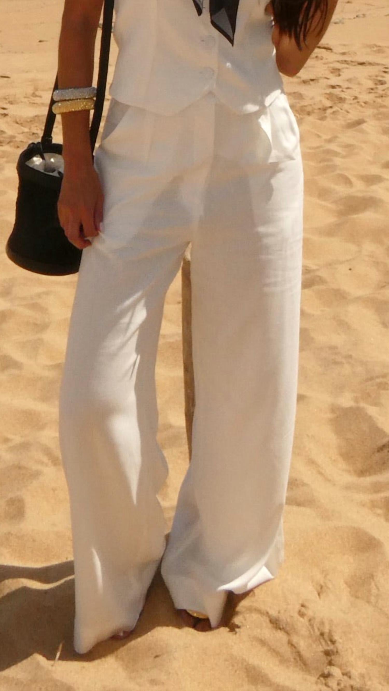 Dress To - High Waist Linen Pants