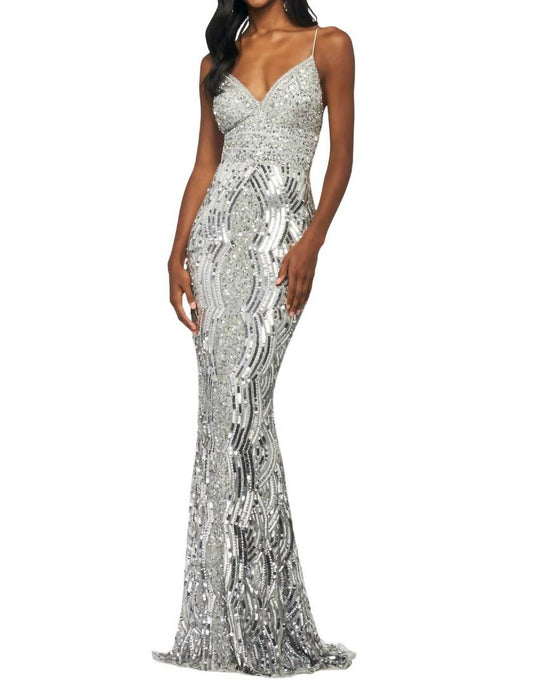Sherri Hill - Sequin Beaded Column Prom Dress
