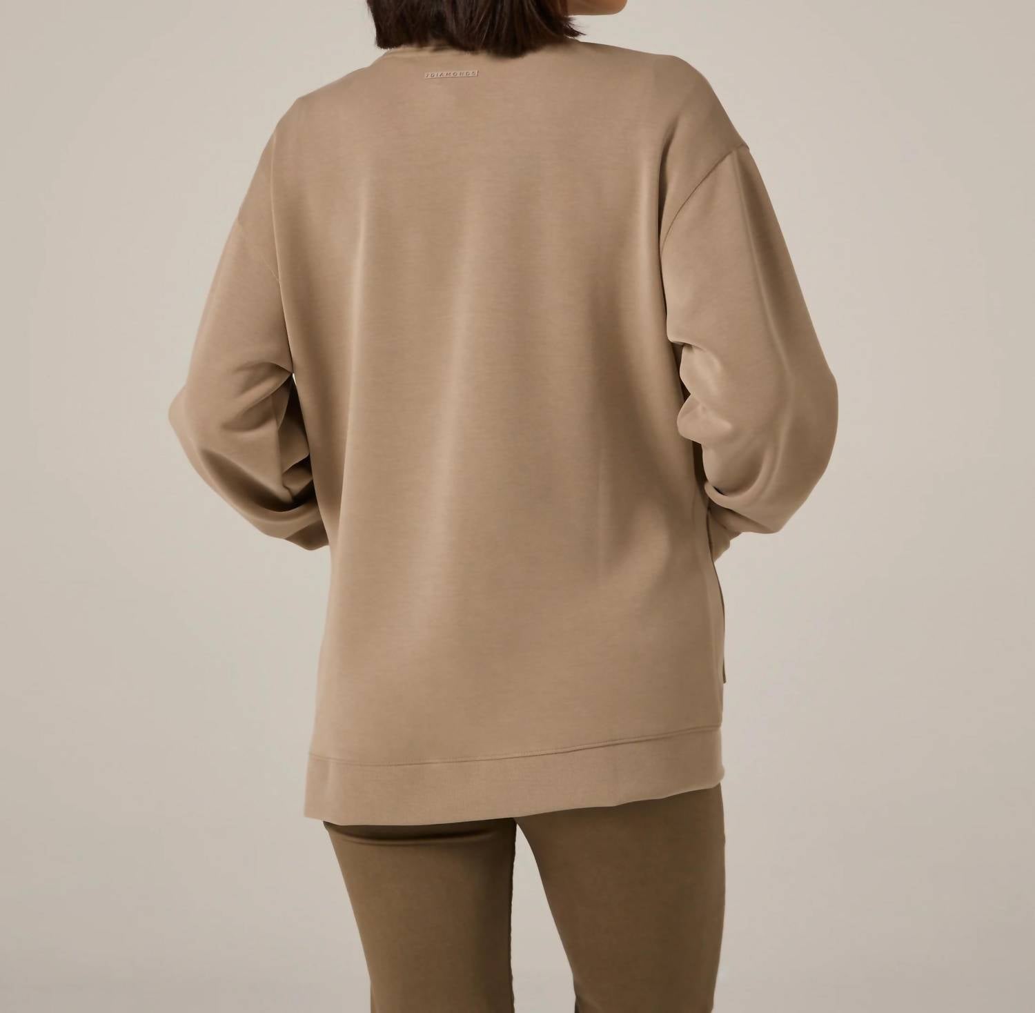 7Diamonds Rev Understated Structure Cardigan in hazelwood - women's cardigan - alternate view