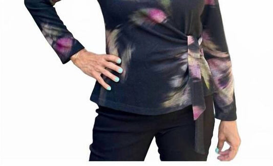 Clara Sunwoo - Brush Print Soft Side-tie Sweater