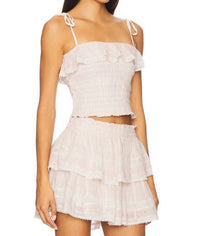 Loveshackfancy - Renada Gingham Eyelet Top