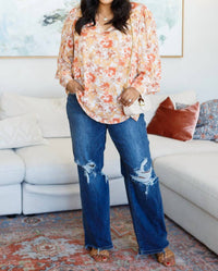 Emily Wonder - Marigold Dreams Floral Blouse