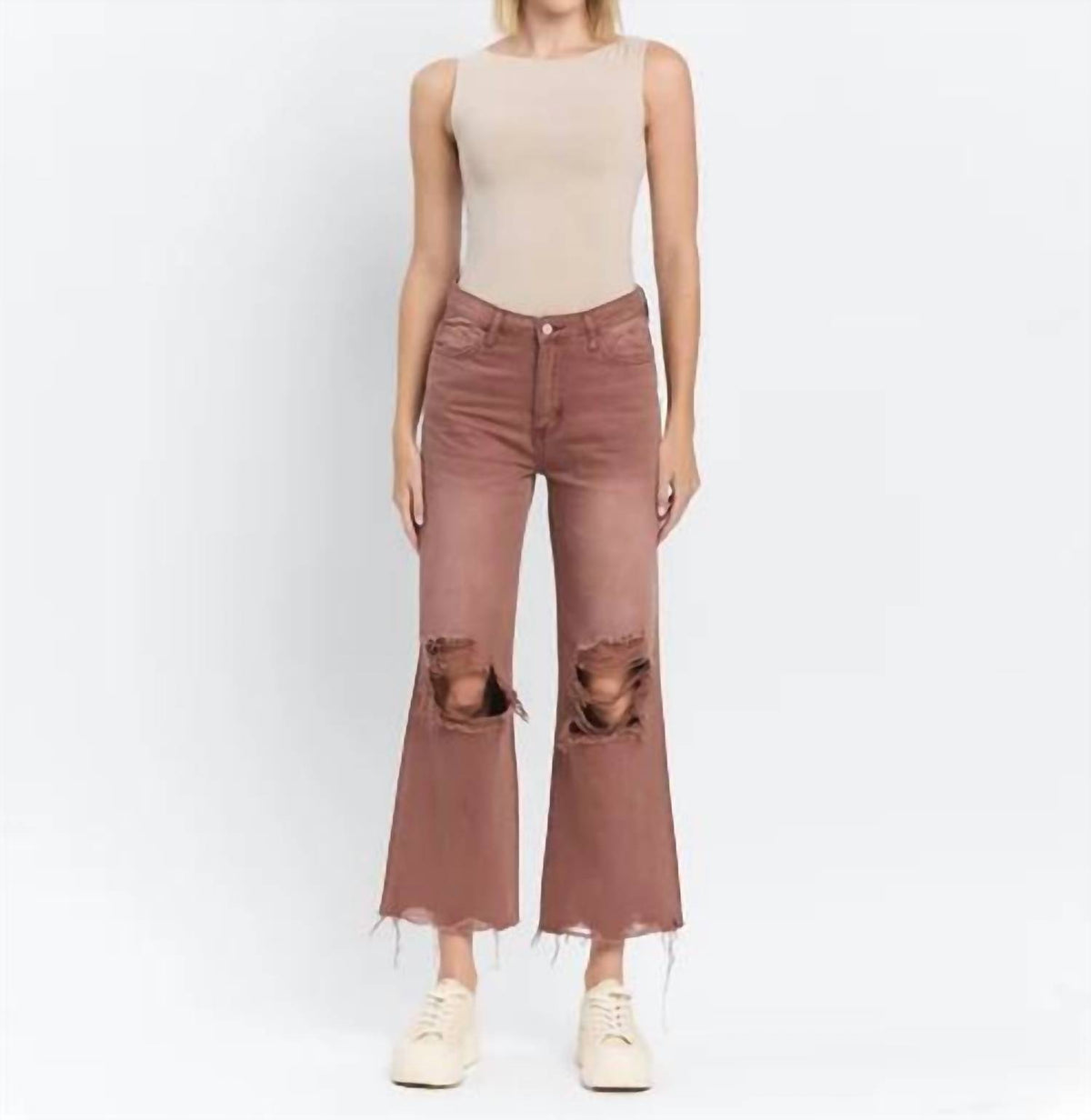 Vervet By Flying Monkey - Super High Rise 90s Vintage Crop Flare Jeans
