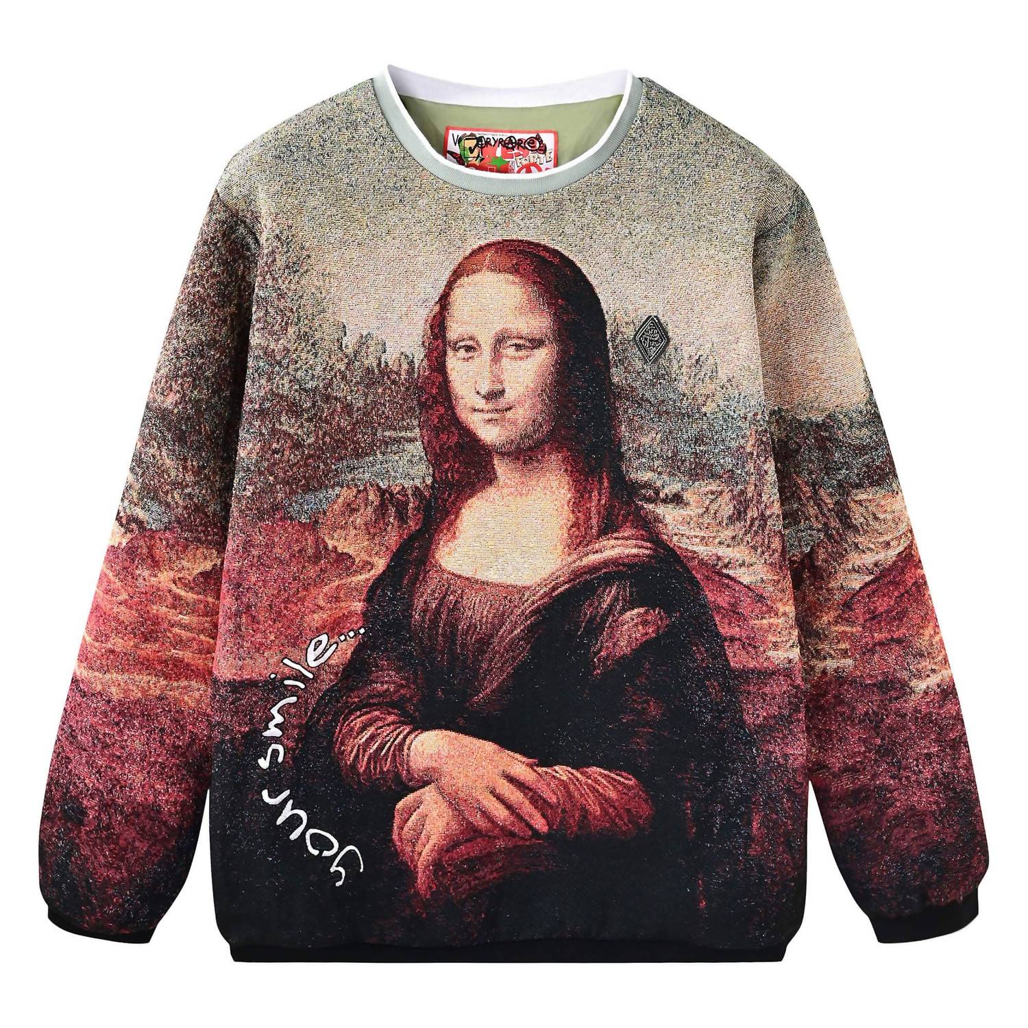 Very Rare - Men's Long Sleeve Jacquard Mona Lisa Sweater