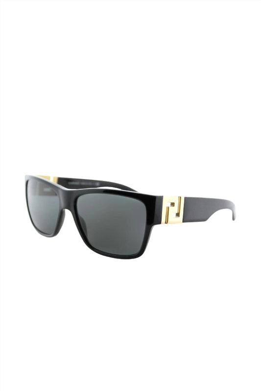 Versace - Square Plastic Sunglasses with Grey Lens