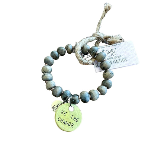 Women's Be the Change Inspirational Charm Bracelet