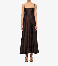 Clea Theron Midi Dress in arabica - women's dress