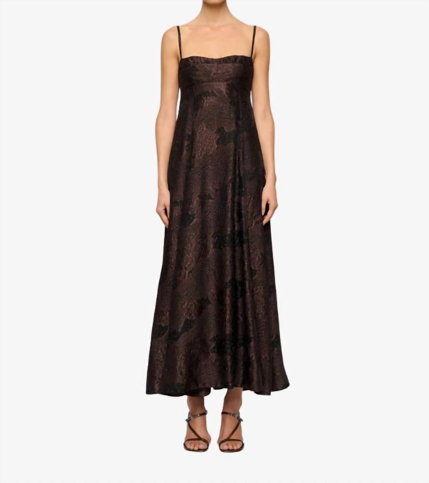 Clea Theron Midi Dress in arabica - women's dress