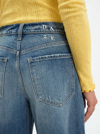 Daze - Venice Cuffed Barrel Leg Jeans