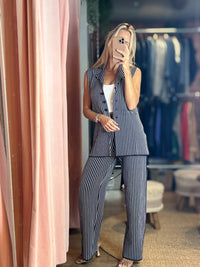 Aurora - Carly Striped Vest and Pants Set