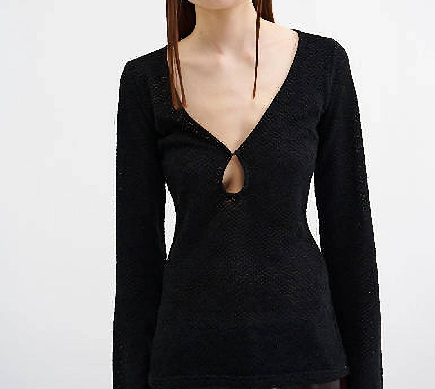 Résumé - Women's Viennars Knit Keyhole Neck Blouse