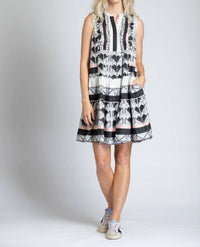 Apny - Sleeveless Pintuck Mini Dress