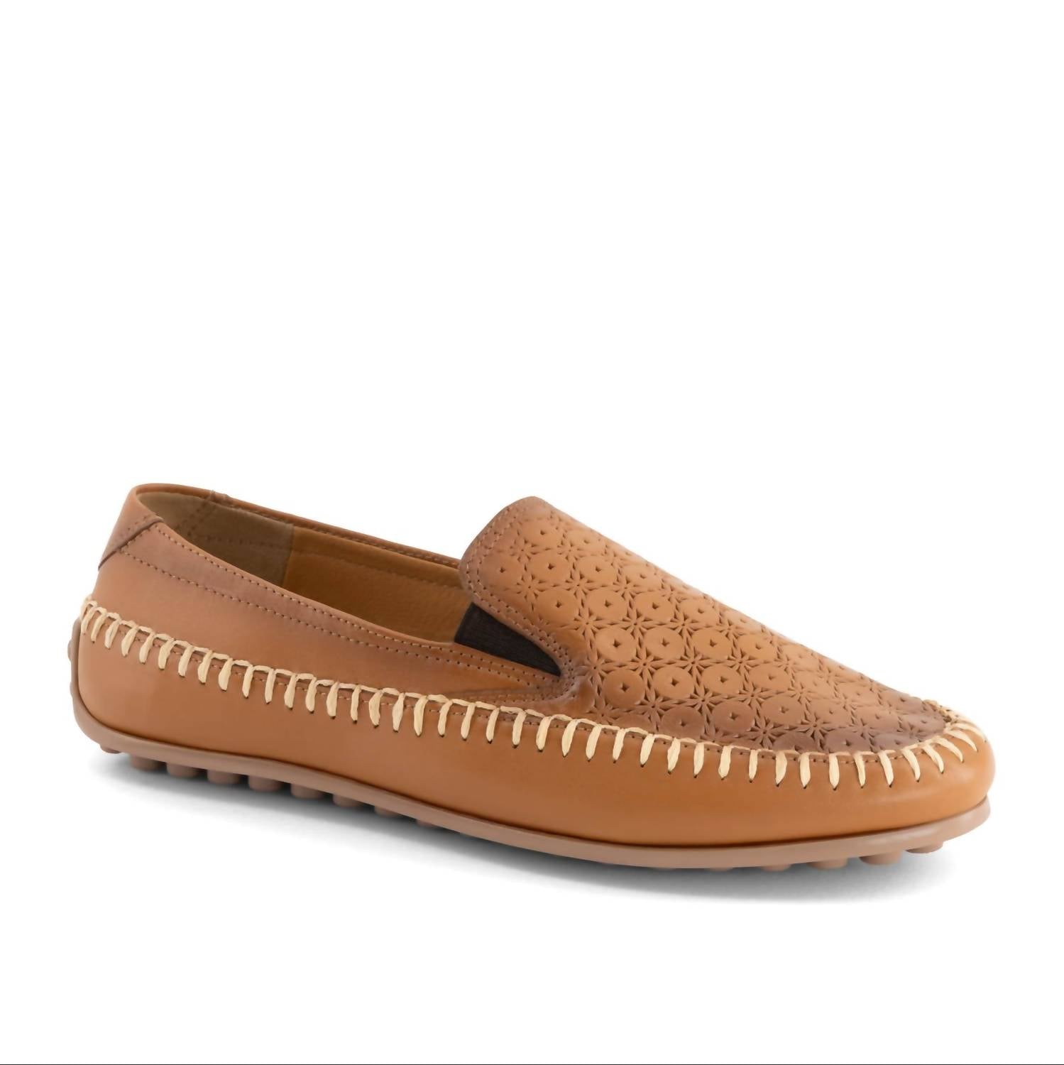 Andrea Women's Leather Flat Loafer in honey - women's flats
