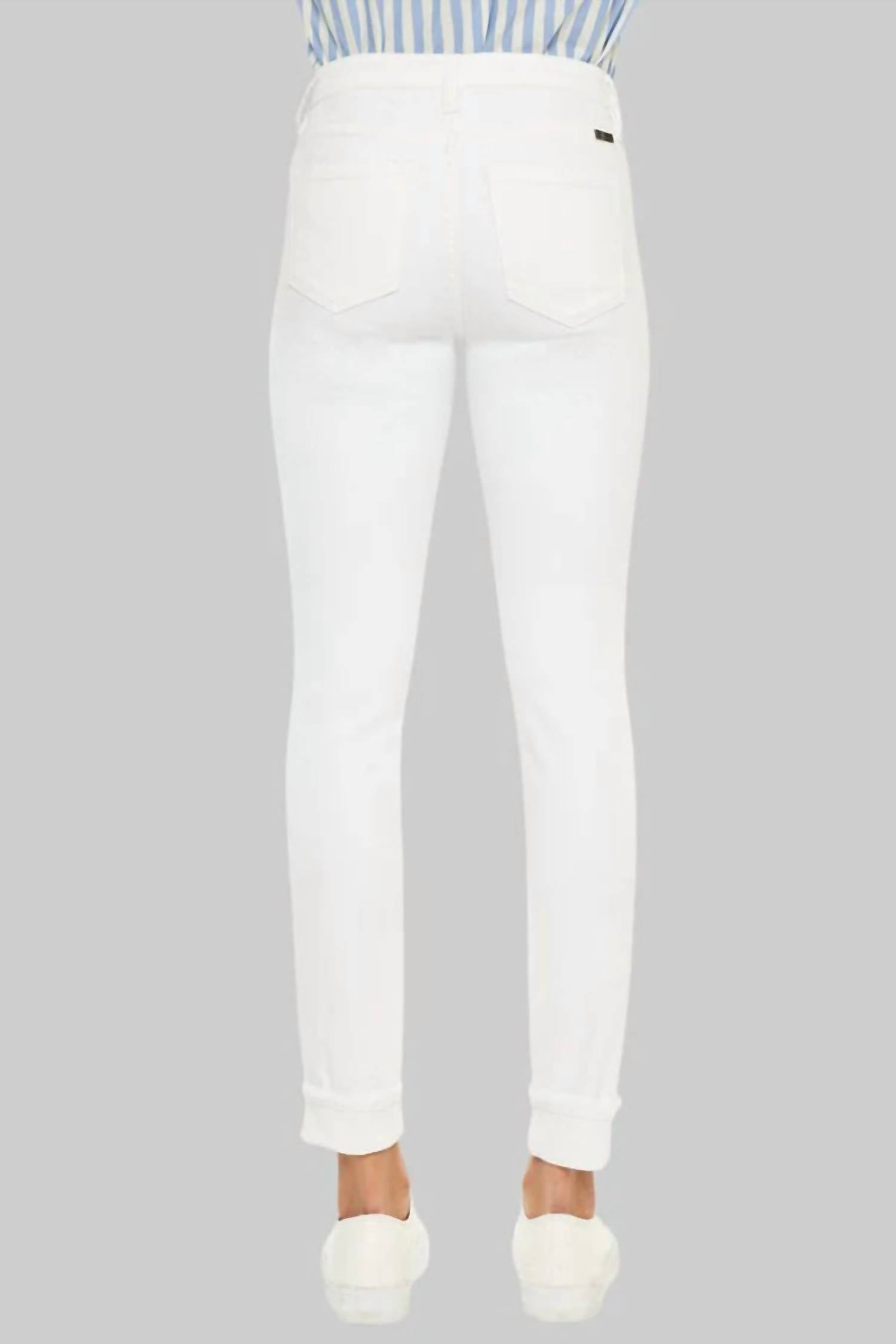 Kancan - Mid Rise Cuffed Ankle Skinny Jeans
