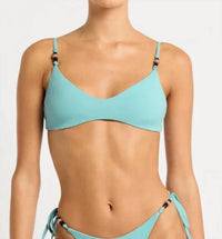bond-eye Mika Reversible Crop Top in cirrus moonstone - women's swimwear