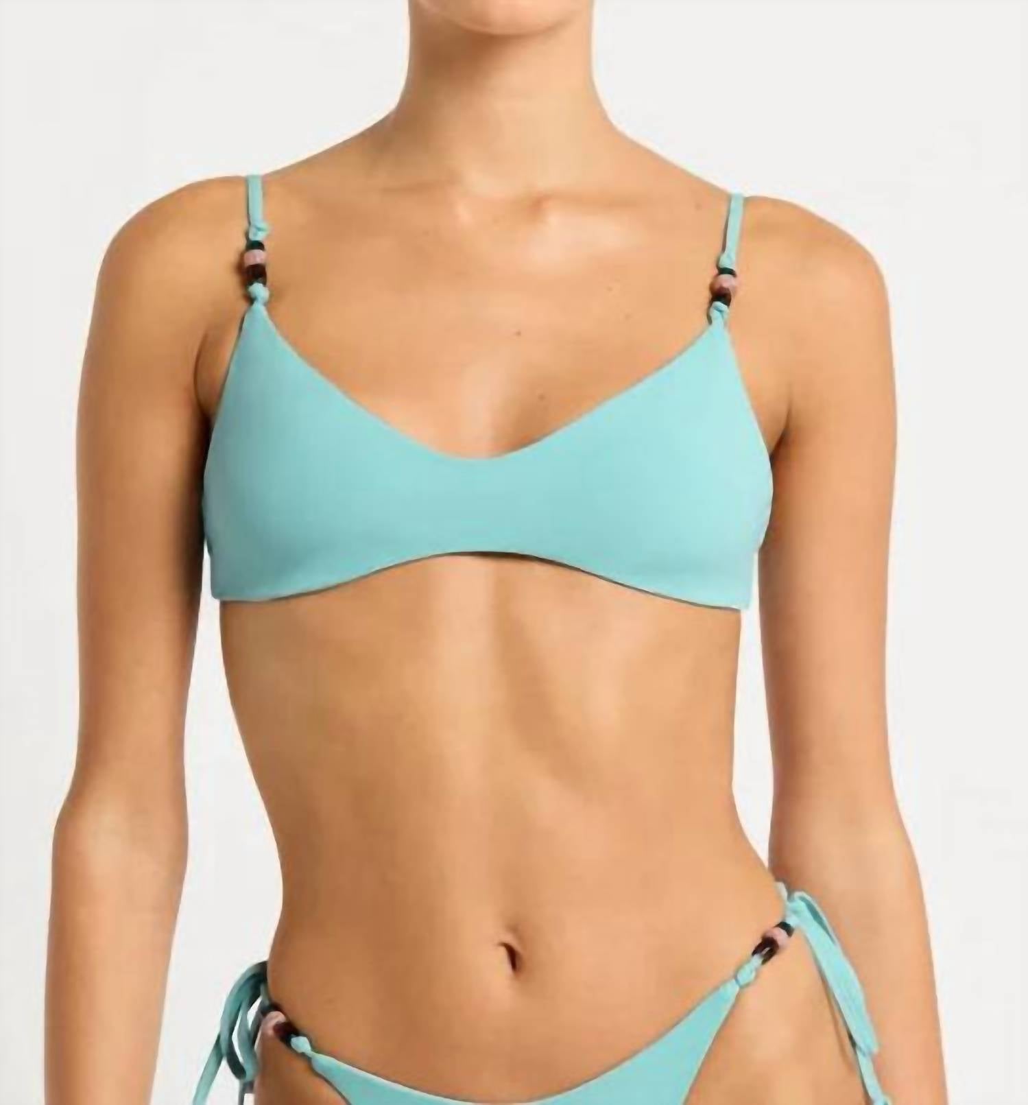 bond-eye Mika Reversible Crop Top in cirrus moonstone - women's swimwear