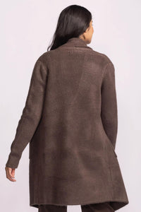 PINK MARTINI Stockport Jacket in dark brown 1 - women's cardigan - detail view