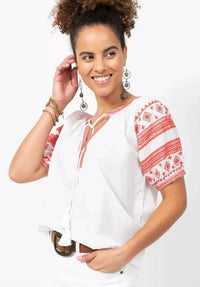 Ivy Jane - Borderline Sleeves Top