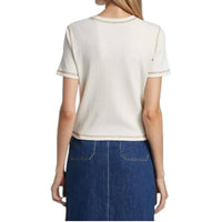 Frame - Contrast Rib Stitch Short Sleeve Tee