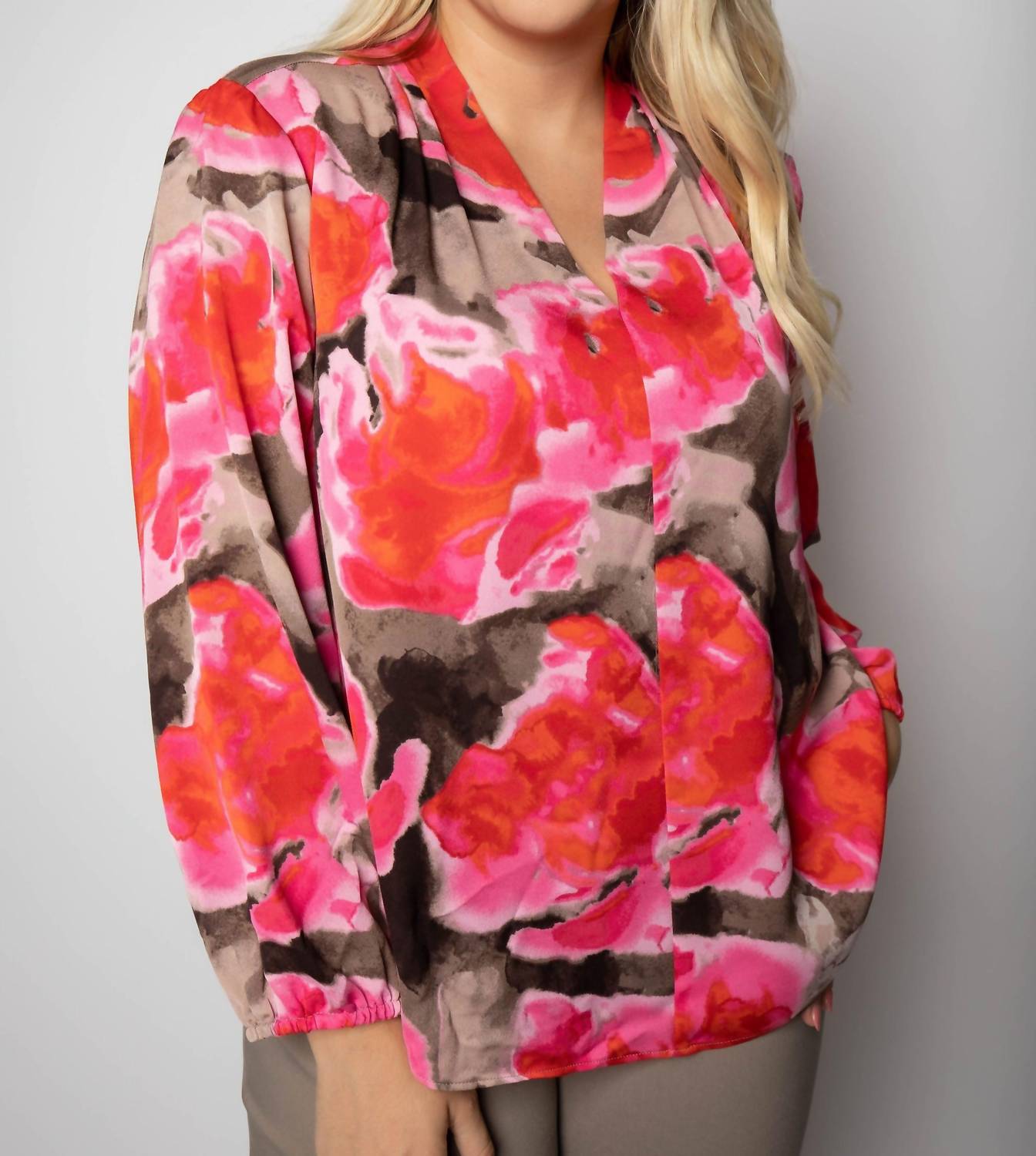 Nzt By Nic+Zoe - Rosy Outlook Top - Plus