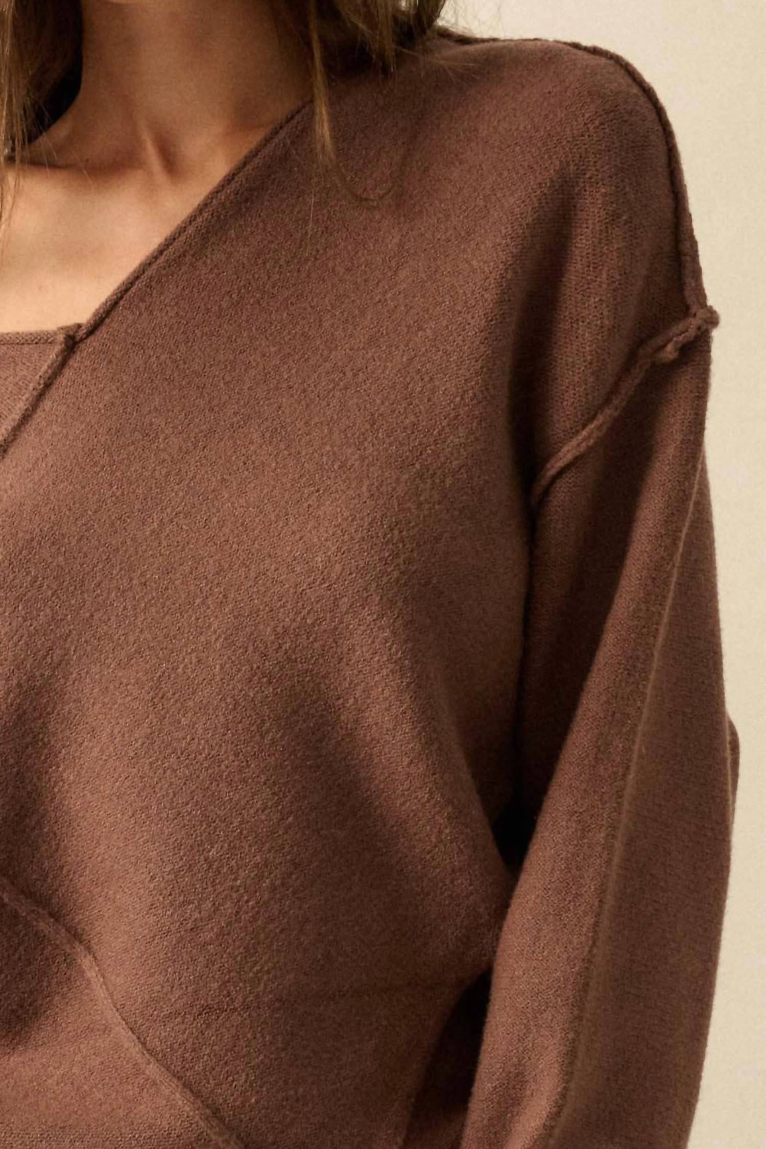 Promesa - V-neck Panelled Sweater