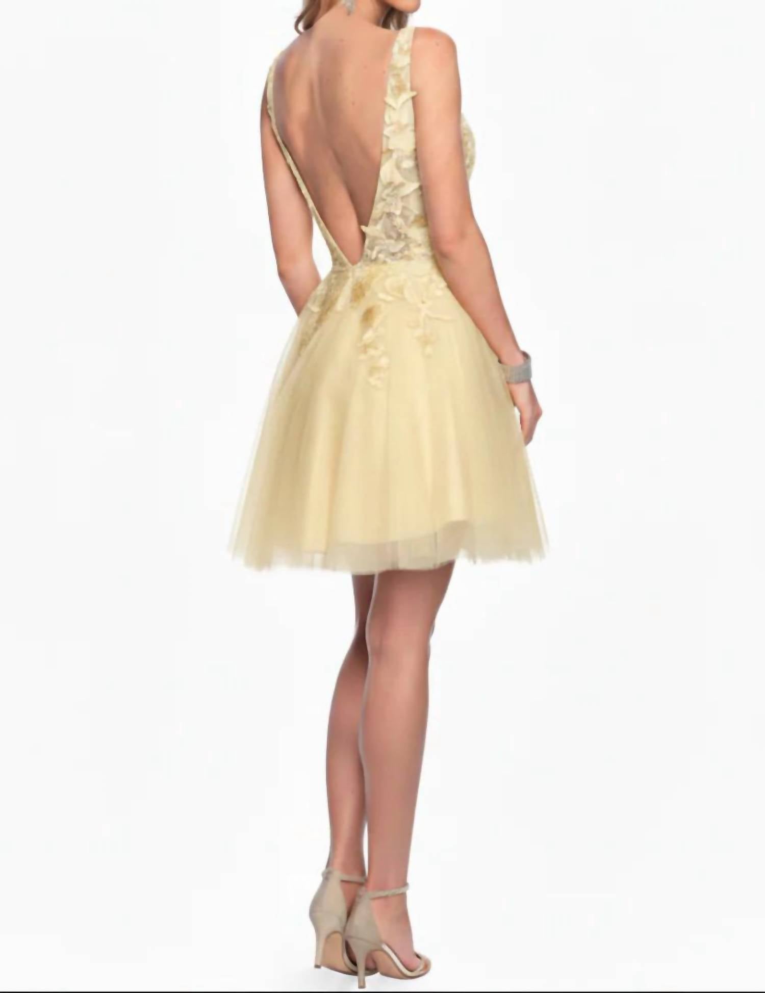 Dave & Johnny - Tulle And Lace Appliqué Mini Dress