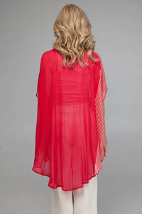 Saachi - Flowy Oversized Striped Button-up Shirt