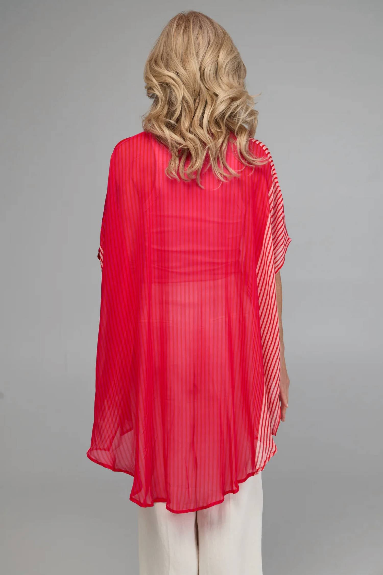 Saachi - Flowy Oversized Striped Button-up Shirt