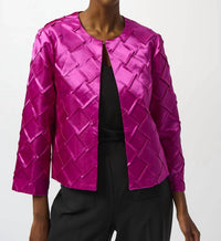 Joseph Ribkoff - Textured Crew Neck Jacket