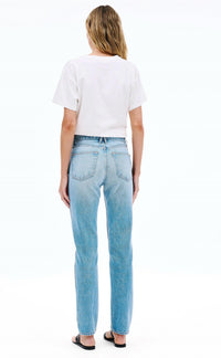 SLVRLAKE Virginia High Rise Slim Fit Jeans in sweet thing - women's jeans - detail view