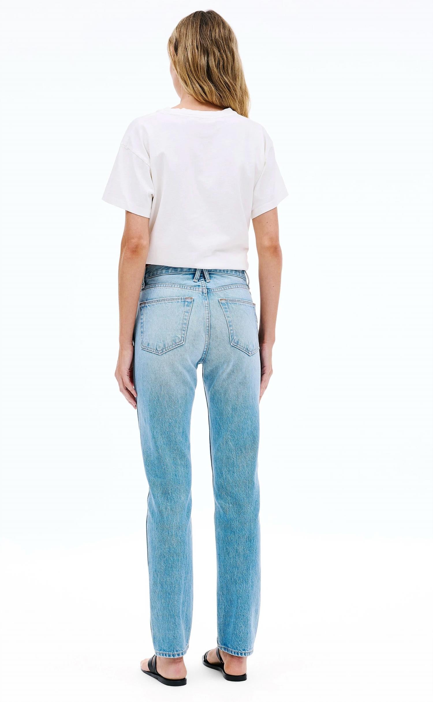 SLVRLAKE Virginia High Rise Slim Fit Jeans in sweet thing - women's jeans - detail view