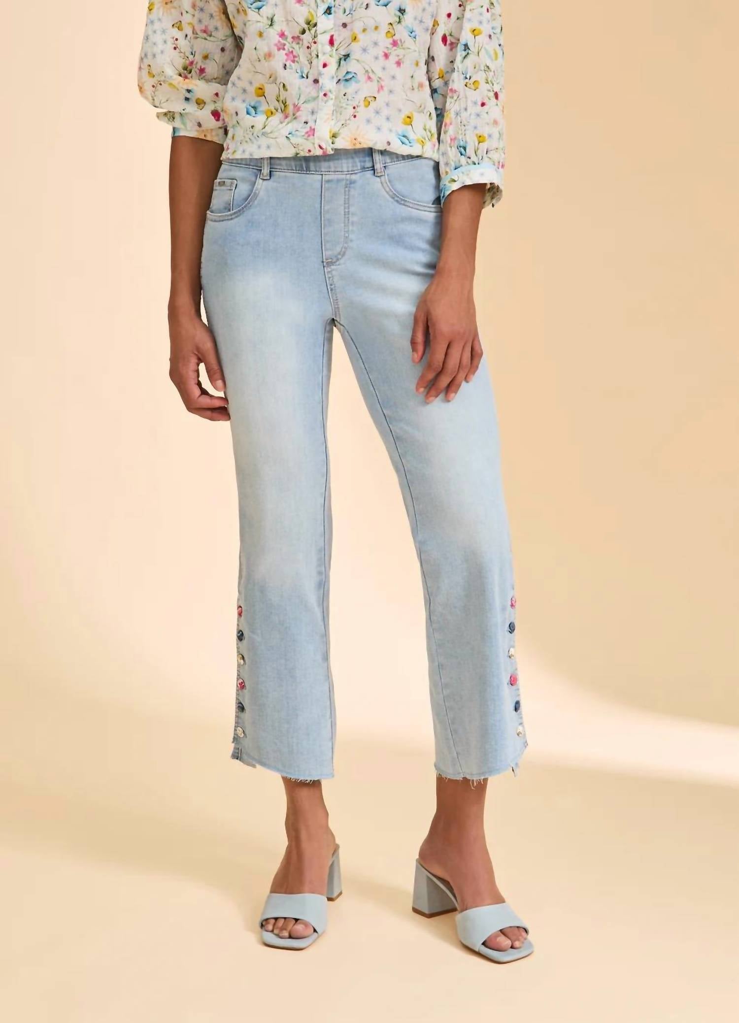 Fdj - Pull-on Boot Crop Denim Jeans