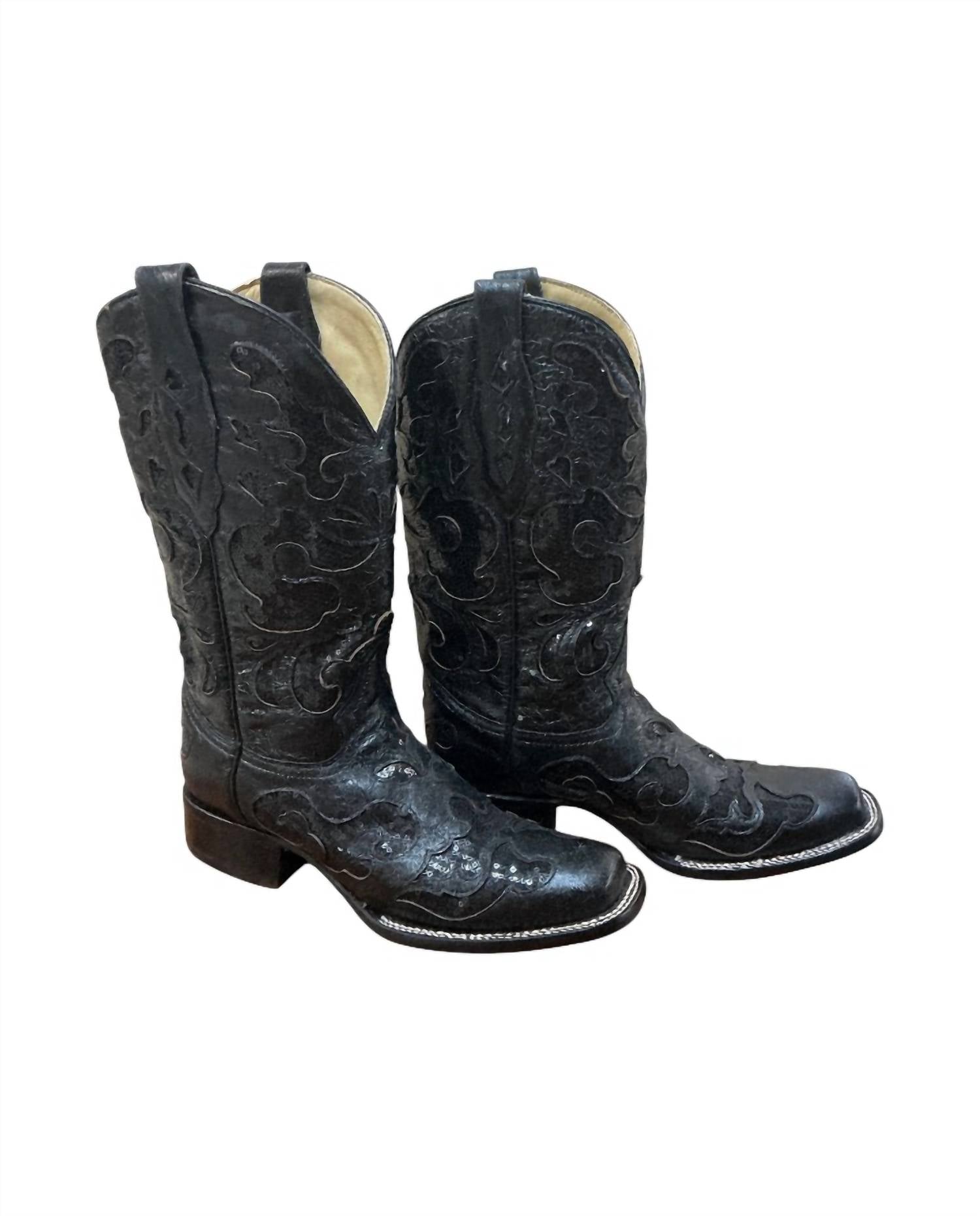 Corral Women's Sequin Inlay Boot in black - women's shoe
