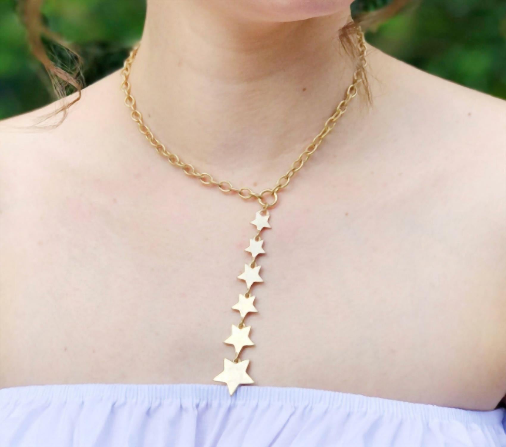 Ellison+Young - Women's Antlia Six-star Cluster Pendant Necklace