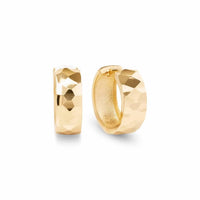 Xtraordinary - Women's Hammered Huggies Earrings