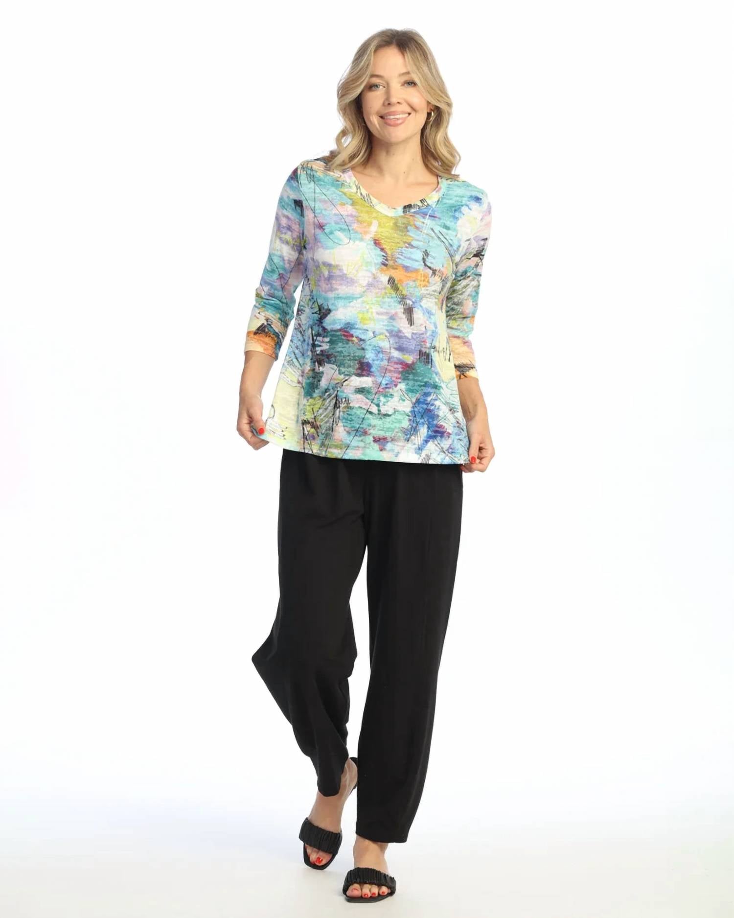 Jess & Jane - Kelly Burnout Sublimation Top