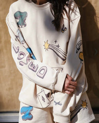 The Mayfair Group - Feeling Lucky Reversible Crewneck Graphic Sweatshirt
