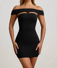 Oh Polly - Chaya Modal Cut-out Off-shoulder Mini Dress