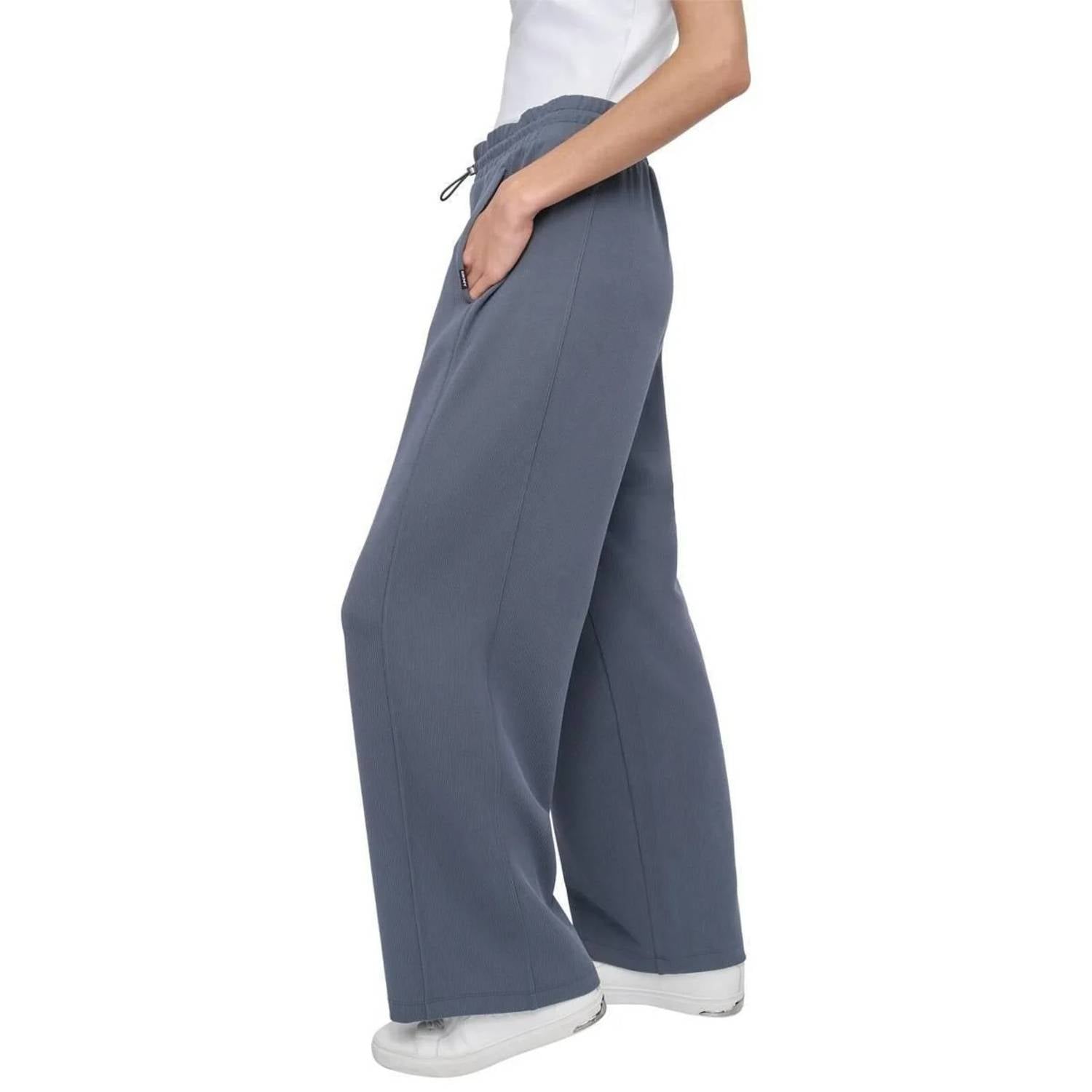 Dkny - Highline Ribbed Wide-leg Pant