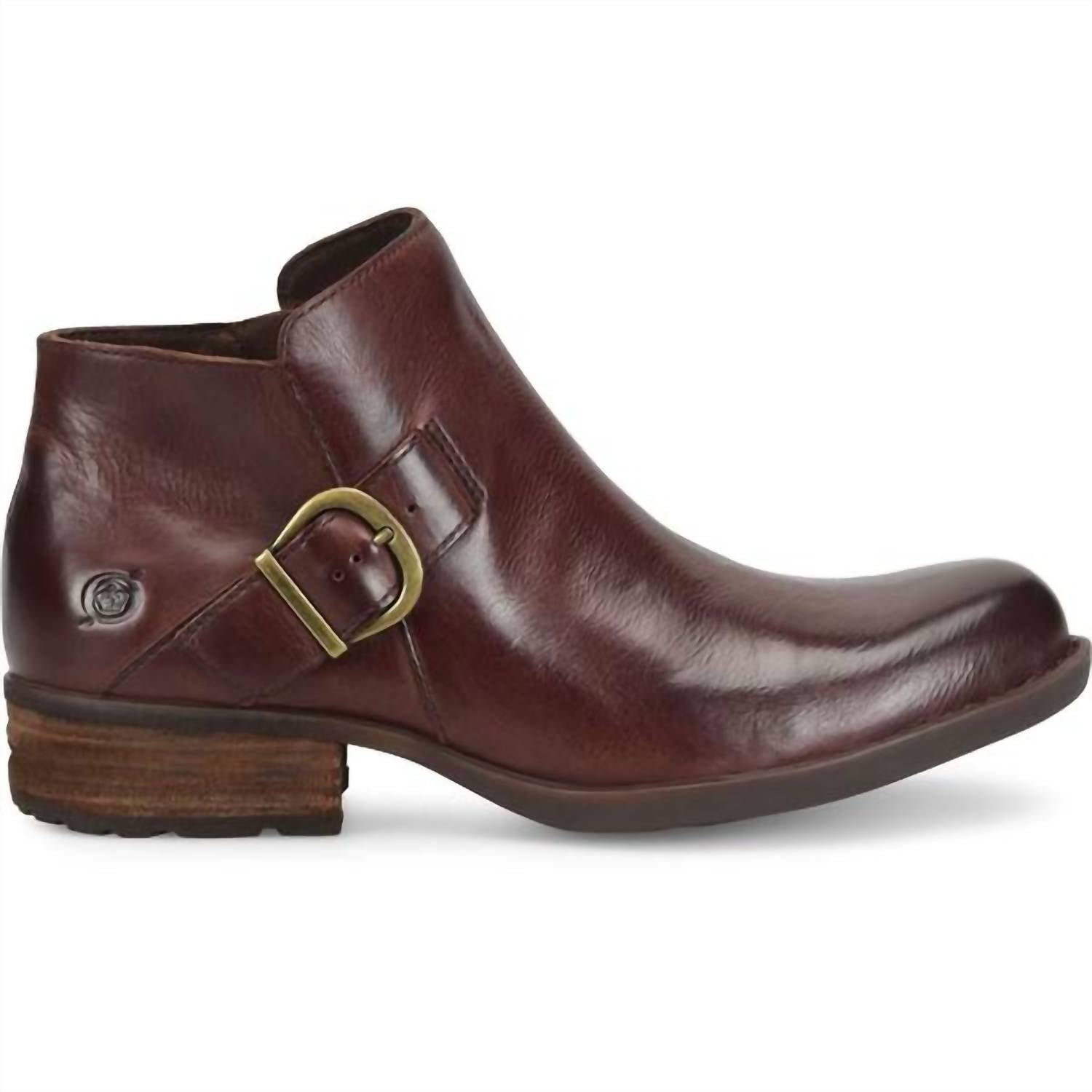 Born Women's Kace Leather Booties in brown - women's shoe