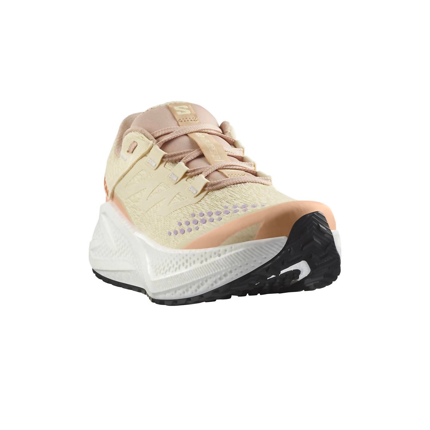 SALOMON Women's Aero Glide 3 Grvl Running Shoes in shortbread white fusion coral - women's shoe - alternate view