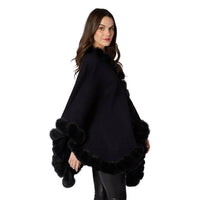Two'S Company - Faux Fur Trimmed Wrap
