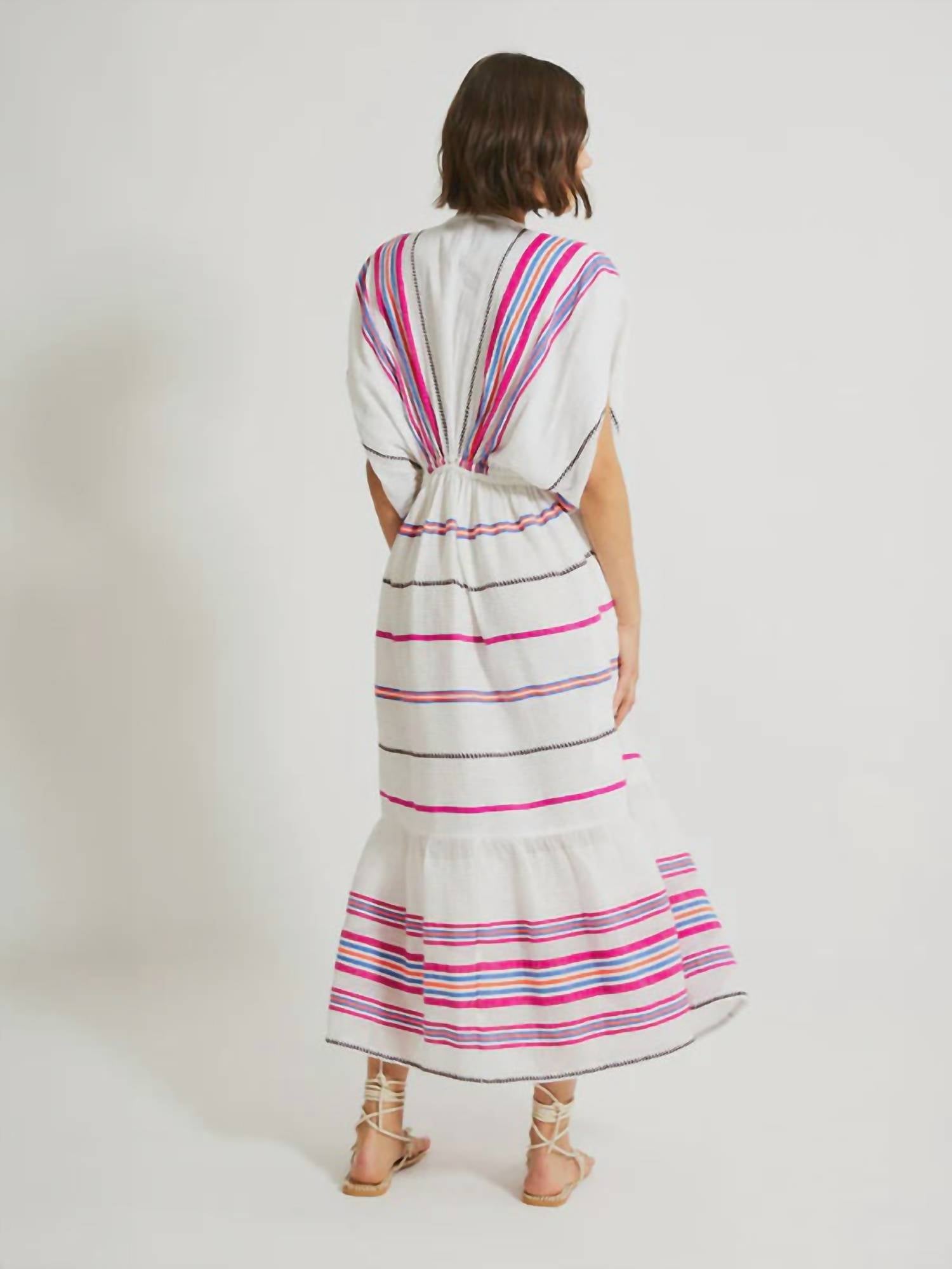 Lemlem - Leila Plunge Midi Dress