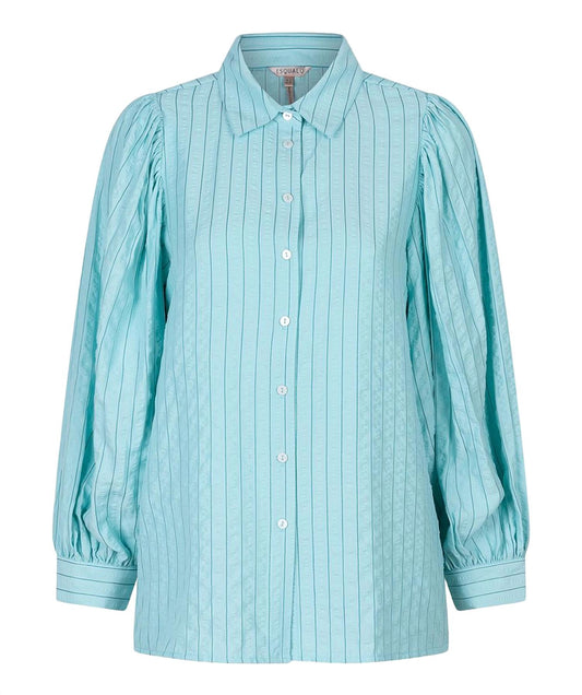 Esqualo - Women's Stripes Seersucker Button Down Shirt