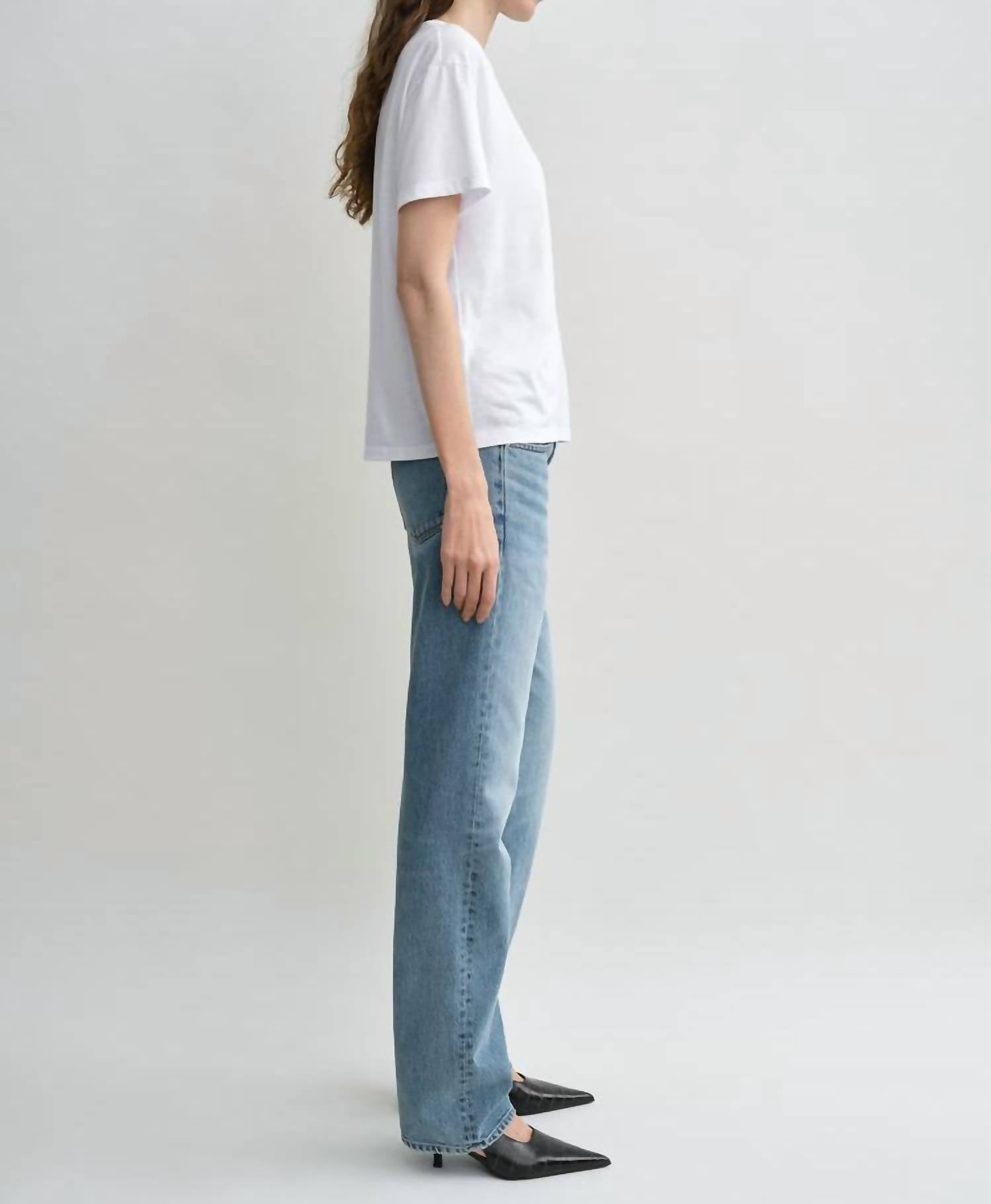 TOTEME Low Straight Denim Jean in true vintage - women's jeans - alternate view