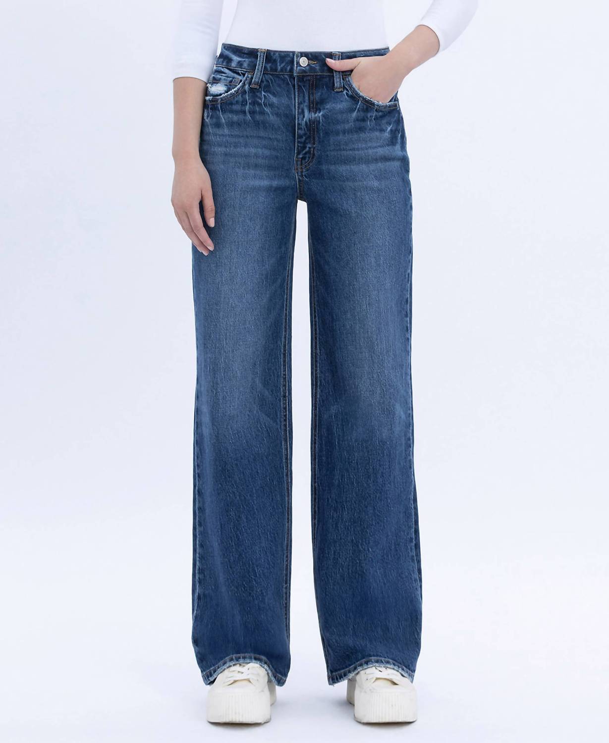 Vervet By Flying Monkey - 90's Super High Rise Wide Jeans