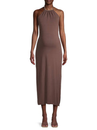 Emilia George - Emmi Halter Midi Maternity Dress