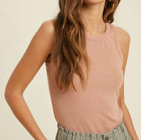 Wishlist - Sleeveless Fitted Rib Tank
