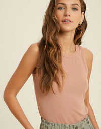 Wishlist - Sleeveless Fitted Rib Tank