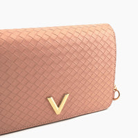Like Dreams - Women's Haven Flap Vegan Woven Crossbody Bag